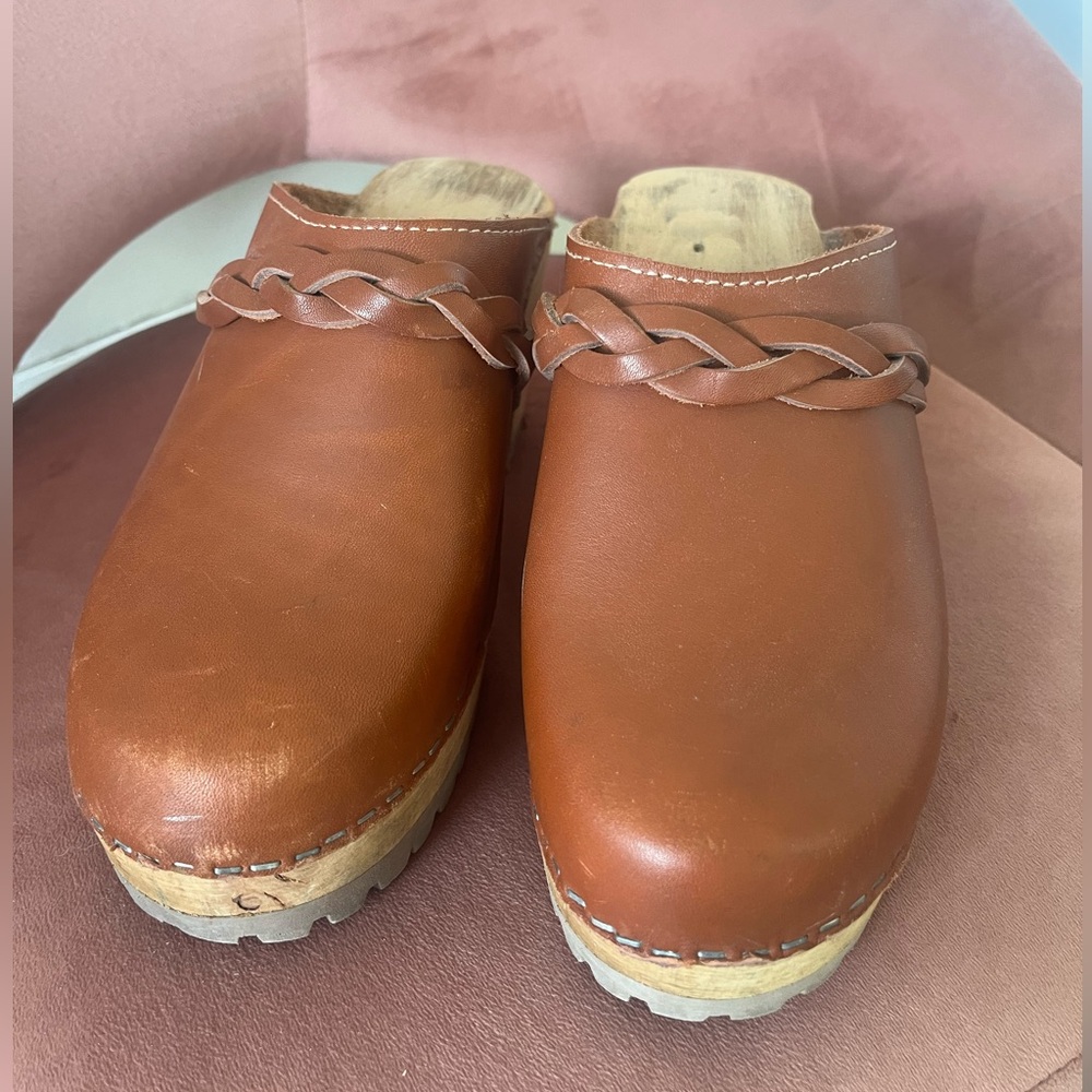 MIA Tan Leather Mules